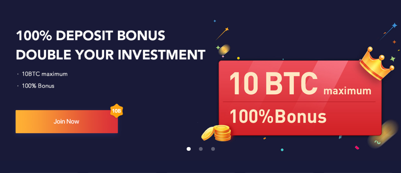 If you deposit 10 BTC, you will get 20 BTC in total